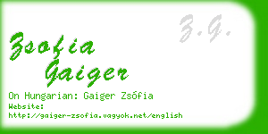 zsofia gaiger business card
